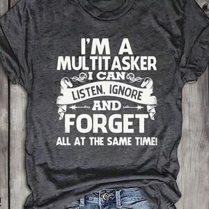 LAST CHANCE!! Gray Graphic Women's Top